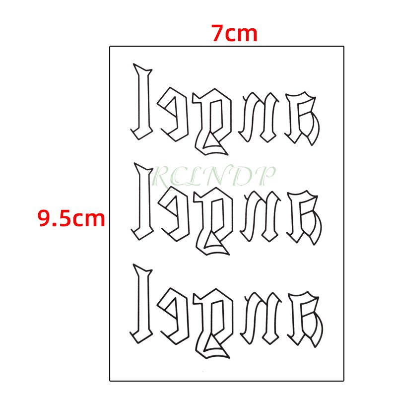 Waterproof Temporary Tattoo Sticker Neck Black Word Angel Devil Bull Cross English Letters Flash Tatoo Fake Tatto for Woman Men Waterproof Temporary Tattoo Sticker Neck Black Word Angel Devil Bull Cross English Letters Flash Tatoo Fake Tatto for Woman Men