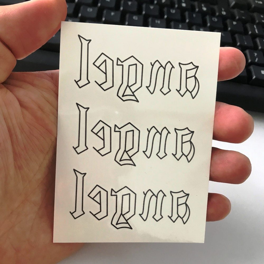 Waterproof Temporary Tattoo Sticker Neck Black Word Angel Devil Bull Cross English Letters Flash Tatoo Fake Tatto for Woman Men Waterproof Temporary Tattoo Sticker Neck Black Word Angel Devil Bull Cross English Letters Flash Tatoo Fake Tatto for Woman Men