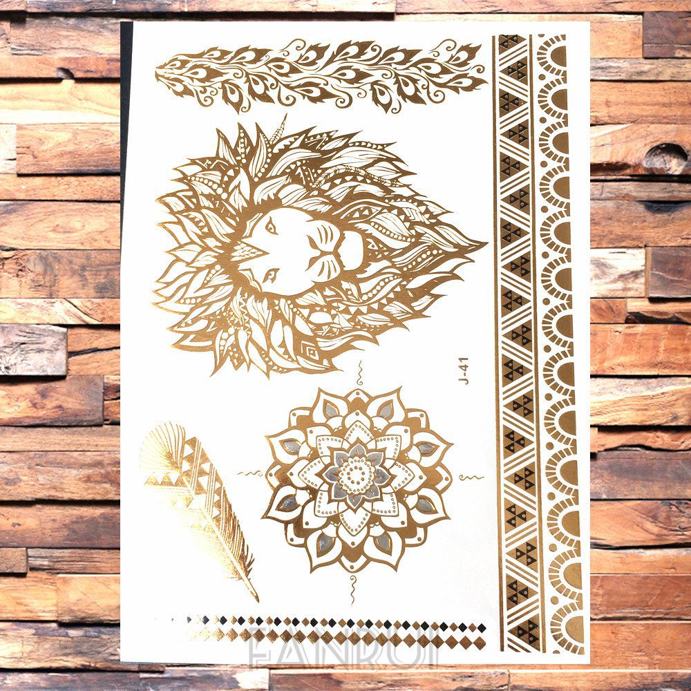 Sexy Sun Moon Star Temporary Tattoo Women Party Body Arm Art Fake Flash Tatoos Gold Metallic Tattoo Stickers Girl Bracelet Wrist Sexy Sun Moon Star Temporary Tattoo Women Party Body Arm Art Fake Flash Tatoos Gold Metallic Tattoo Stickers Girl Bracelet Wrist