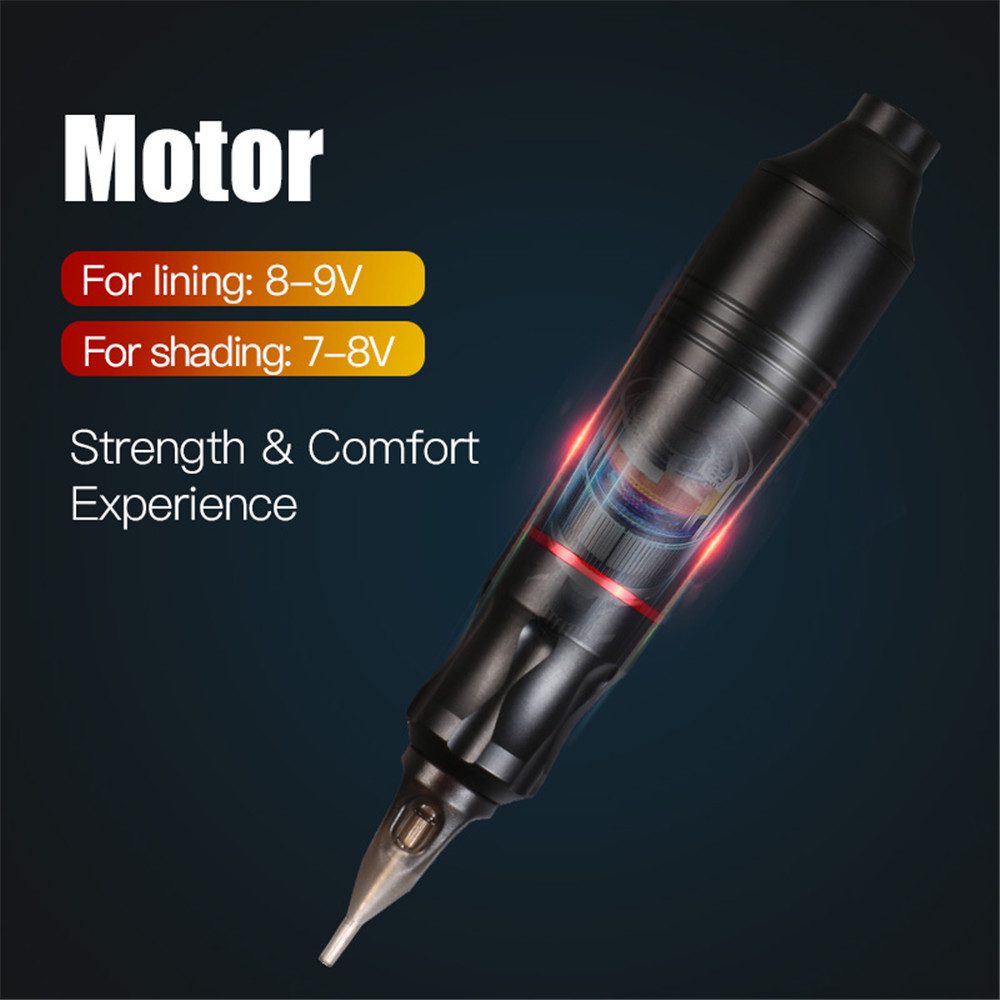 Complete Tattoo Machine Set Rotary Gun Tattoo Pen Tattoo Power Supply Cartridges Needles Permanent Make-up Machine Accessories