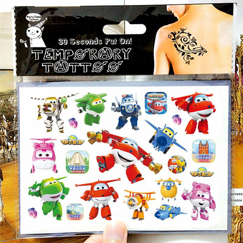 SHNAPIGN Train Thomas Car airplane Child Temporary Tattoo Body Art Flash Tattoo Stickers Waterproof Henna Tatoo Styling Sticker