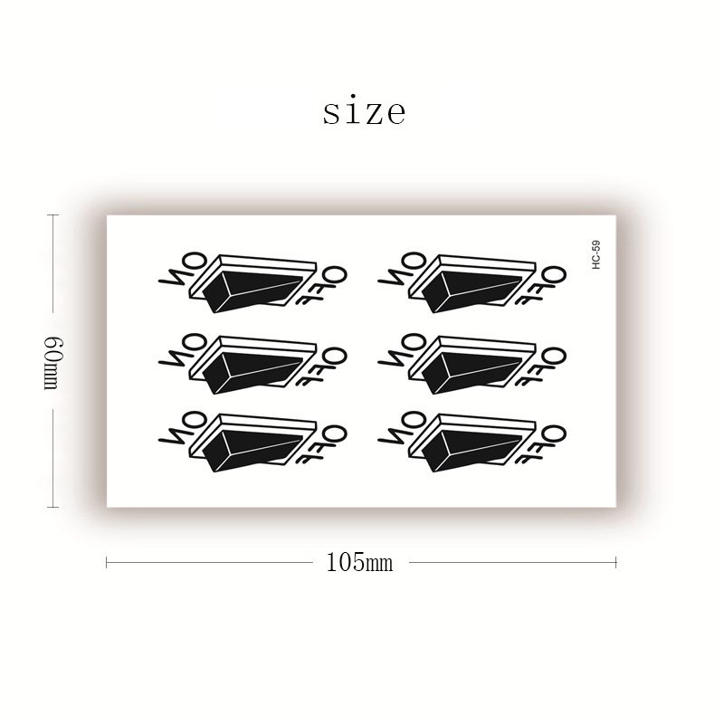 Waterproof Temporary Tattoo Sticker Black Switch Gun Bird Flower Letter Body Art Fake Tattoos Flash Tatoos Ear Arm for Men Women