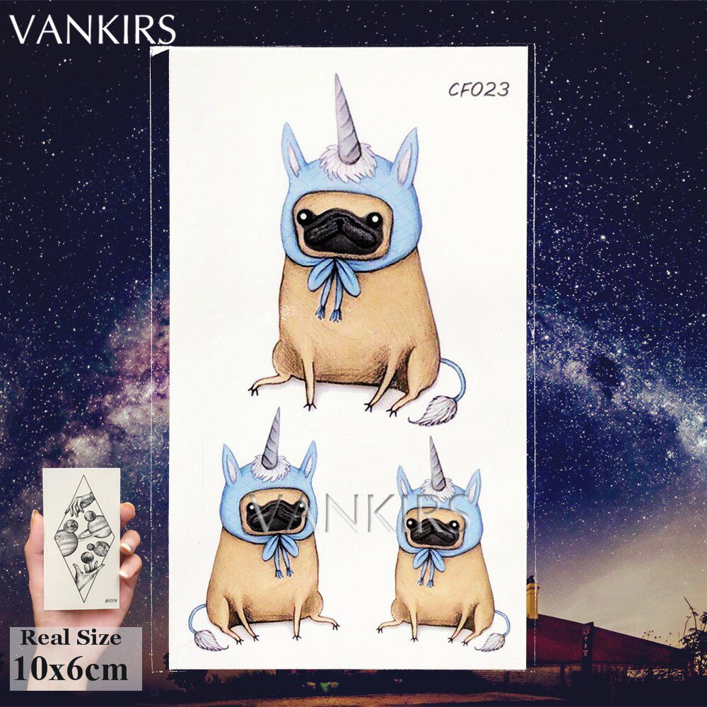 3D Watercolor Dogs Unicorn Cartoon Tattoos Stickers Women Ear Neck Art Tattoo Temporary Cute Kids In Bulk Tatoos Waterproof Fake 3D Watercolor Dogs Unicorn Cartoon Tattoos Stickers Women Ear Neck Art Tattoo Temporary Cute Kids In Bulk Tatoos Waterproof Fake