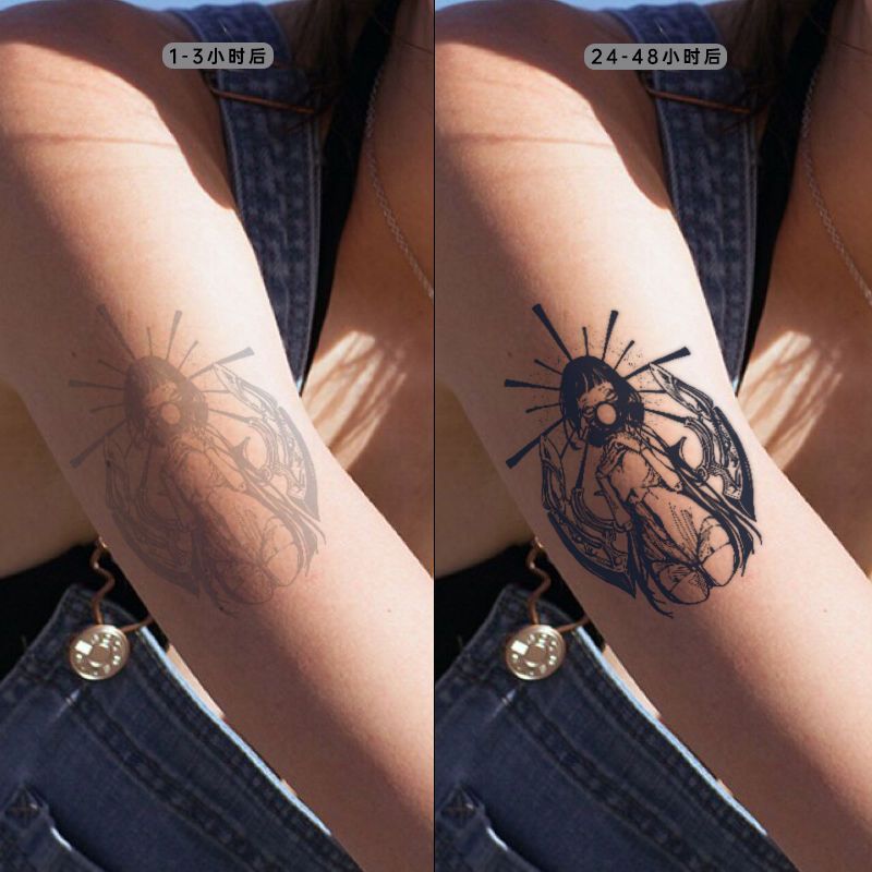Goth Assassin Fake Tattoo for Women Arm Lasting Waterproof Art Herb Juice Stickers Temporary Tattoo Japanese Girl Tattoo Sticker Goth Assassin Fake Tattoo for Women Arm Lasting Waterproof Art Herb Juice Stickers Temporary Tattoo Japanese Girl Tattoo Sticker