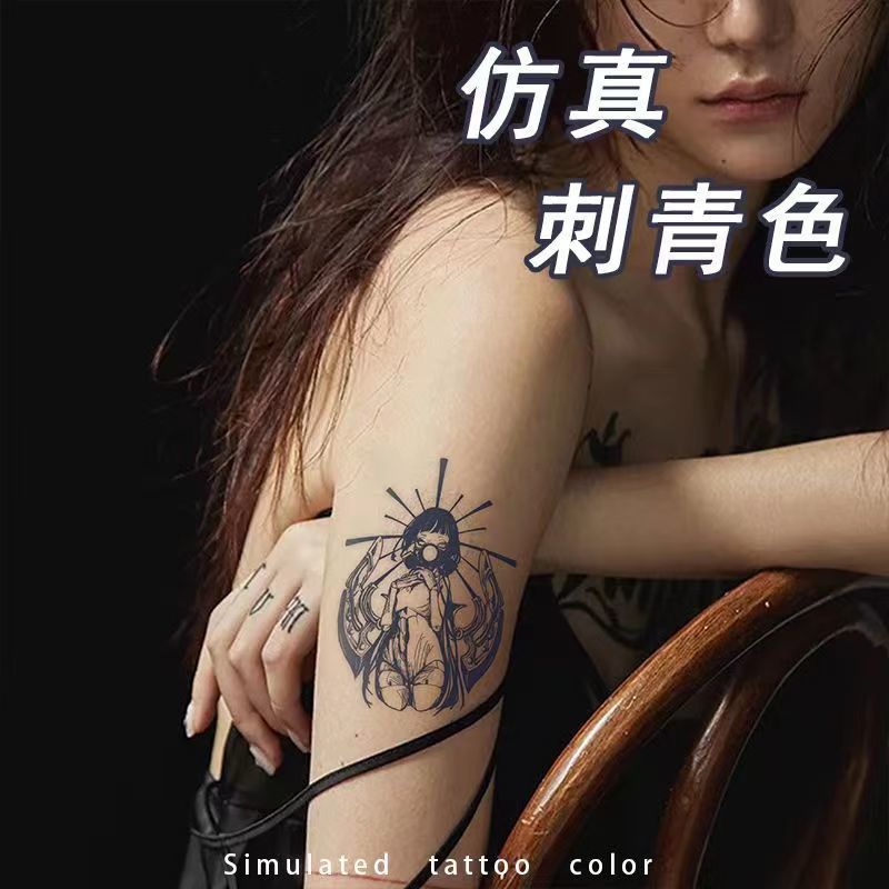 Goth Assassin Fake Tattoo for Women Arm Lasting Waterproof Art Herb Juice Stickers Temporary Tattoo Japanese Girl Tattoo Sticker Goth Assassin Fake Tattoo for Women Arm Lasting Waterproof Art Herb Juice Stickers Temporary Tattoo Japanese Girl Tattoo Sticker