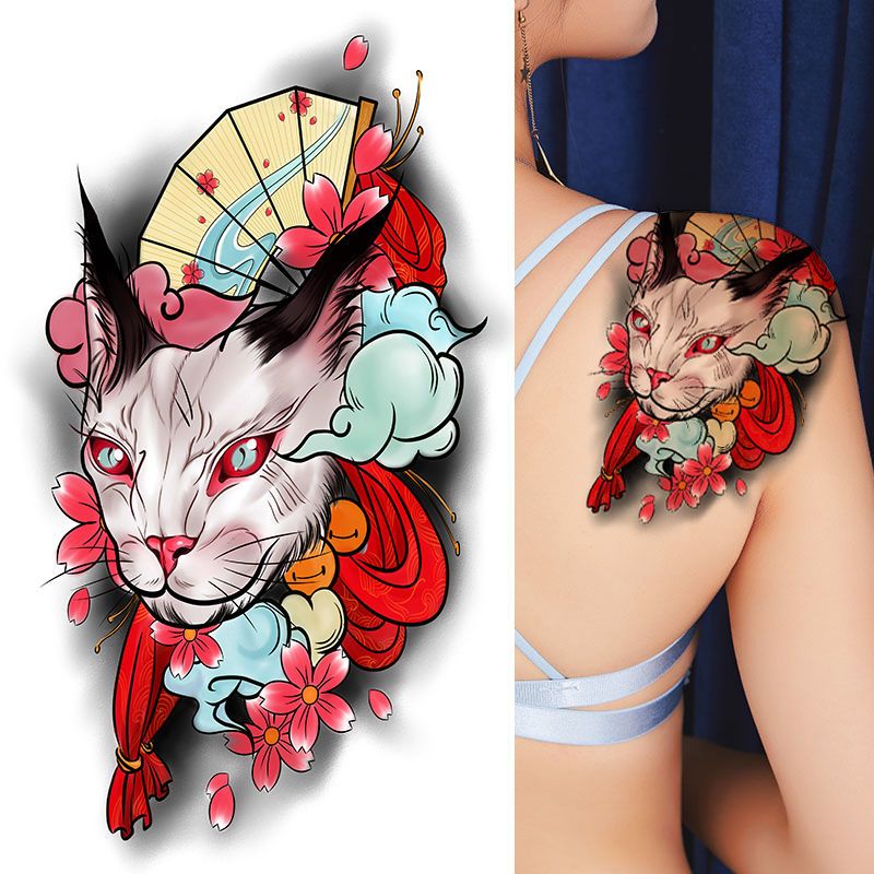 Anime Fake Tattoo for Women Waterproof Cartoon Cat Tattoo Japanese Ukiyos Lasting Sticker Arm Art Stickers Temporary Tattoo Anime Fake Tattoo for Women Waterproof Cartoon Cat Tattoo Japanese Ukiyos Lasting Sticker Arm Art Stickers Temporary Tattoo