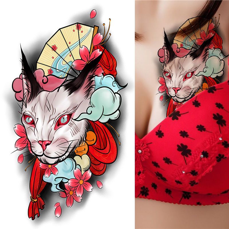 Anime Fake Tattoo for Women Waterproof Cartoon Cat Tattoo Japanese Ukiyos Lasting Sticker Arm Art Stickers Temporary Tattoo Anime Fake Tattoo for Women Waterproof Cartoon Cat Tattoo Japanese Ukiyos Lasting Sticker Arm Art Stickers Temporary Tattoo