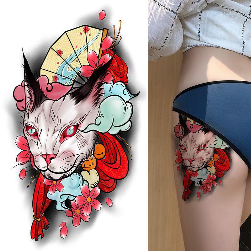 Anime Fake Tattoo for Women Waterproof Cartoon Cat Tattoo Japanese Ukiyos Lasting Sticker Arm Art Stickers Temporary Tattoo Anime Fake Tattoo for Women Waterproof Cartoon Cat Tattoo Japanese Ukiyos Lasting Sticker Arm Art Stickers Temporary Tattoo