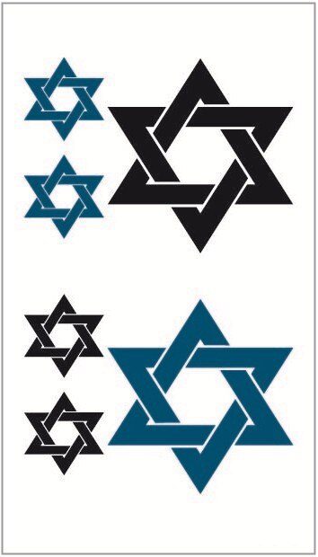 SHNAPIGN Star of David Flash Tattoo Hand Sticker 10.5*6cm Small Waterproof Henna Beauty Temporary Body Sticker Art FREE SHIPPING