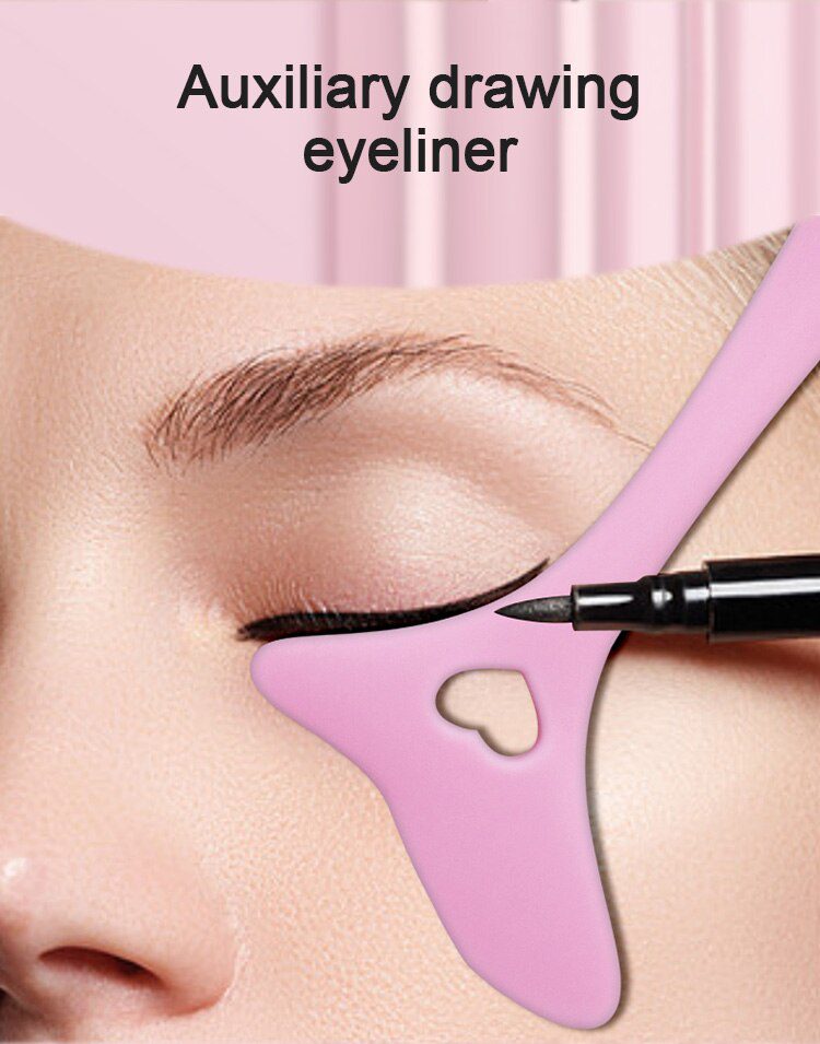 Silicone Eyeliner Makeup Stencils Wing Tips Marscara Drawing Lipstick Wearing Aid Face Cream Mask Applicator Makeup beauty tool