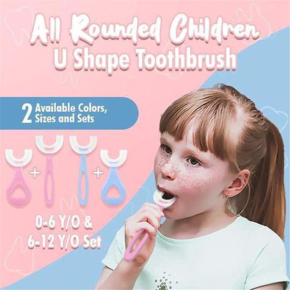 Toothbrush Children 360 Degree U-shaped Child Toothbrush Teethers Brush Silicone Kids Teeth Oral Care Cleaning