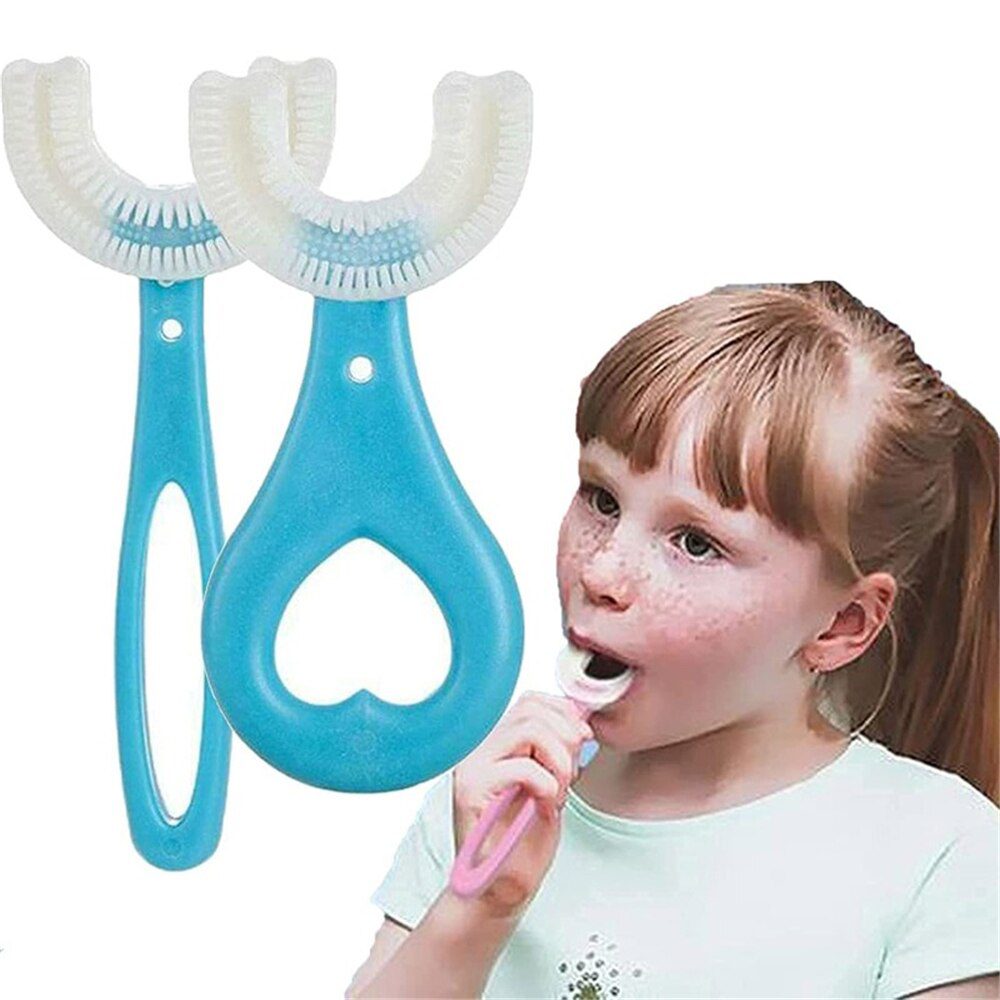 Toothbrush Children 360 Degree U-shaped Child Toothbrush Teethers Brush Silicone Kids Teeth Oral Care Cleaning