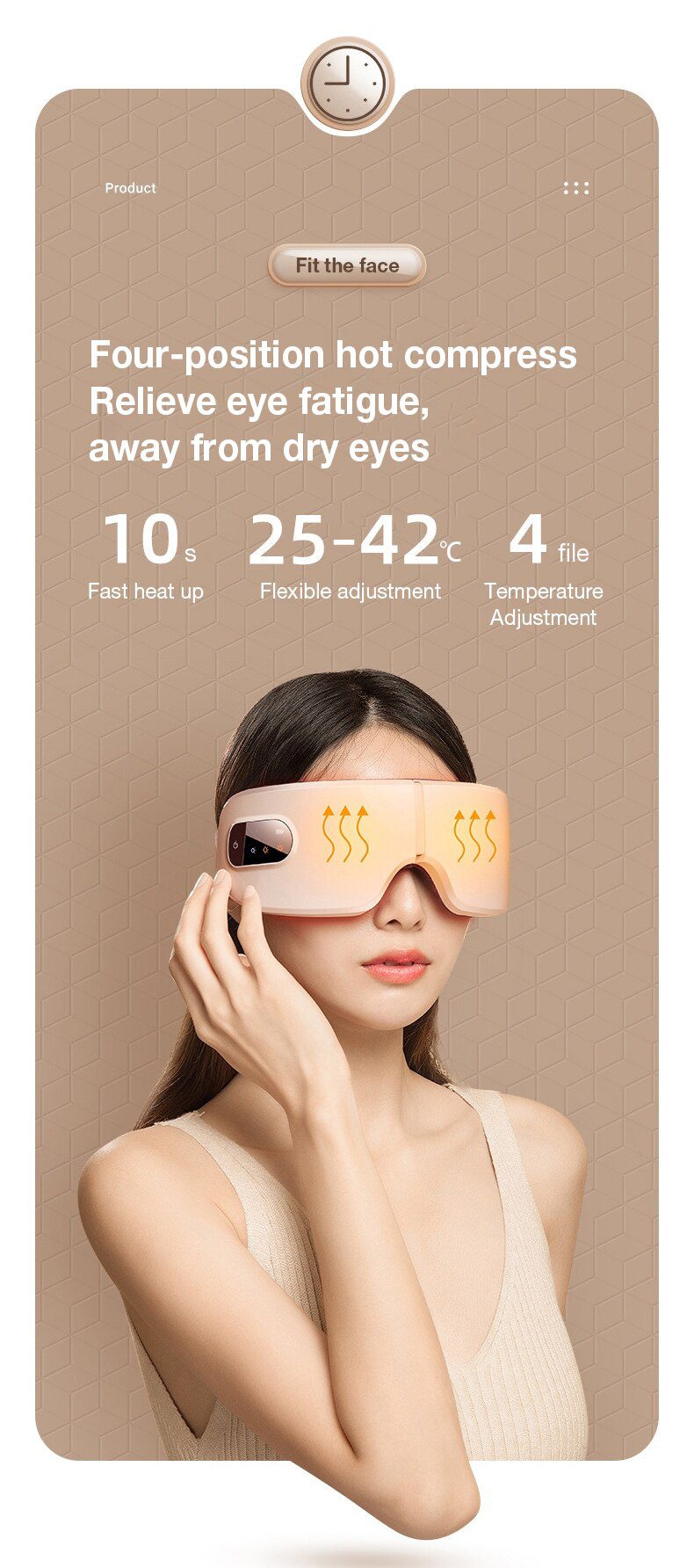 Eye Massager with Heat, Vibration and Bluetooth Music, Smart Massage Eye Mask for Eye Strain, Migraines Relief, Improve Sleep Eye Massager with Heat, Vibration and Bluetooth Music, Smart Massage Eye Mask for Eye Strain, Migraines Relief, Improve Sleep