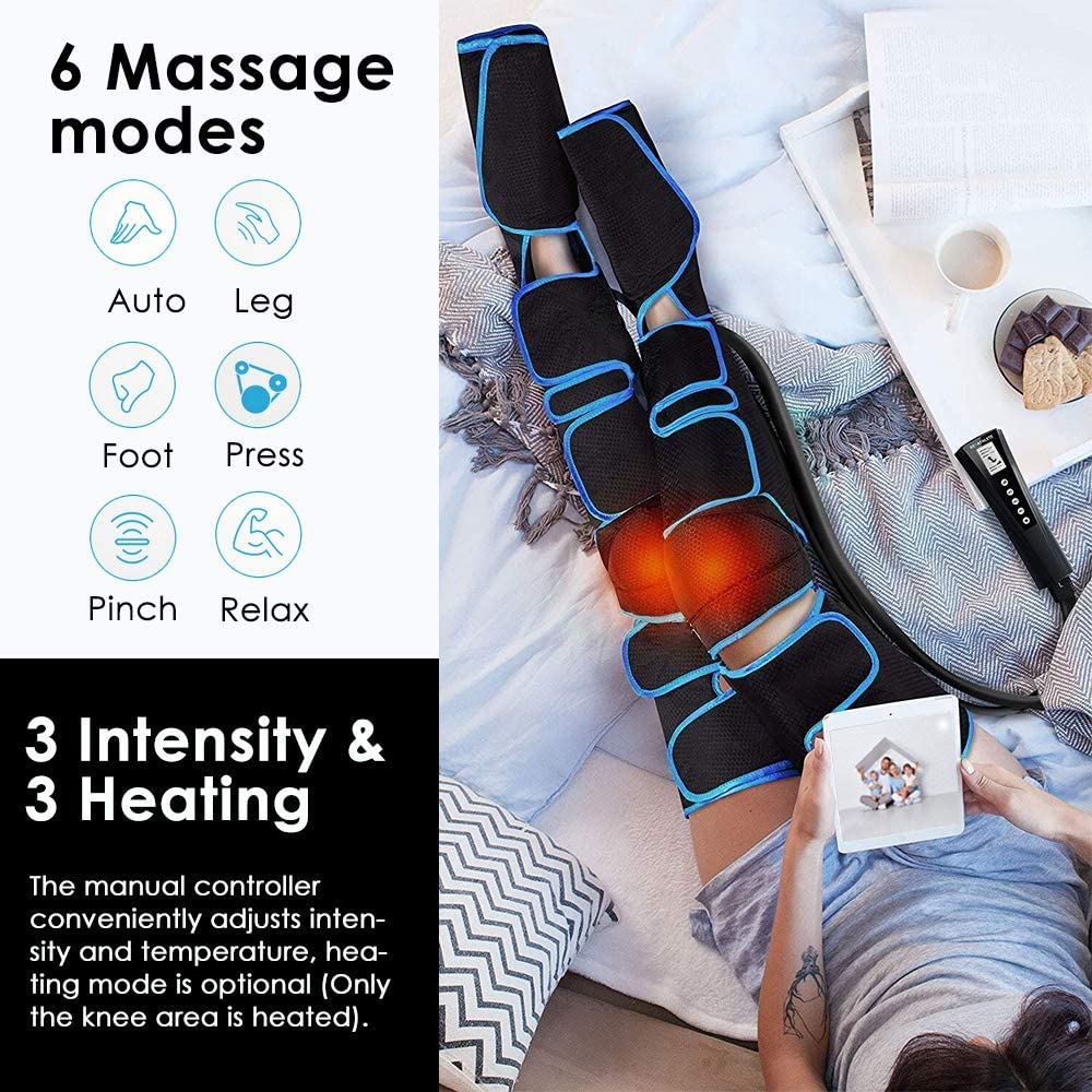 Foot air pressure leg massager promotes blood circulation, body massager, muscle relaxation, lymphatic drainage device 360° Foot air pressure leg massager promotes blood circulation, body massager, muscle relaxation, lymphatic drainage device 360°
