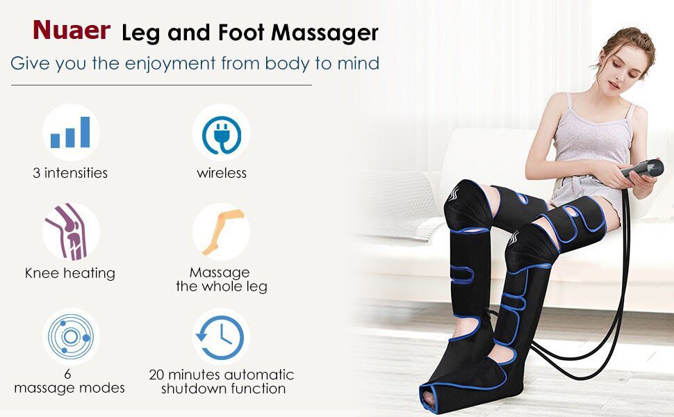 Foot air pressure leg massager promotes blood circulation, body massager, muscle relaxation, lymphatic drainage device 360° Foot air pressure leg massager promotes blood circulation, body massager, muscle relaxation, lymphatic drainage device 360°