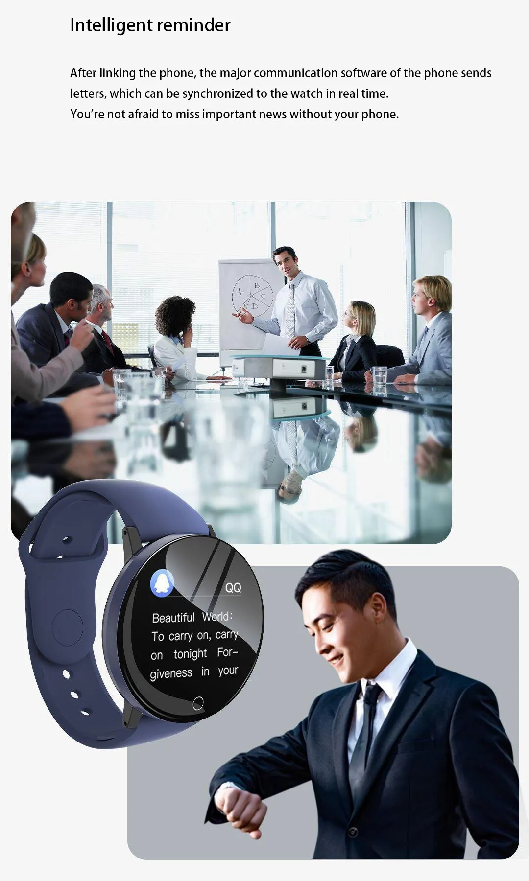 B41 Real Stepcount Smart Watch Multi Function Step Connected Smart Watch For Men And Women Suitable For And Android