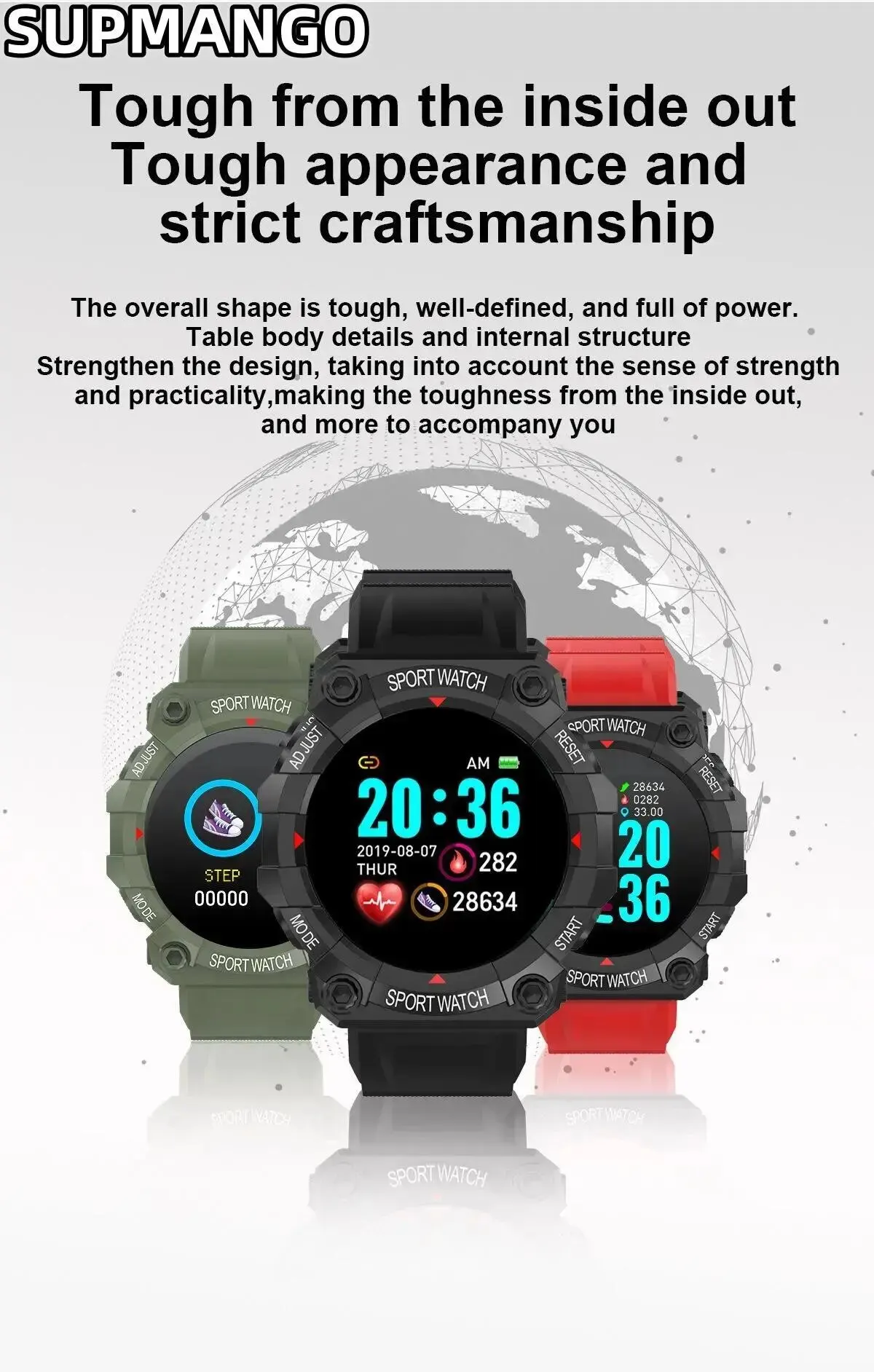 B33 Real Stepcount Smart Watch Multi Function Step Connected Smart Watch For Men And Women Suitable For And Android