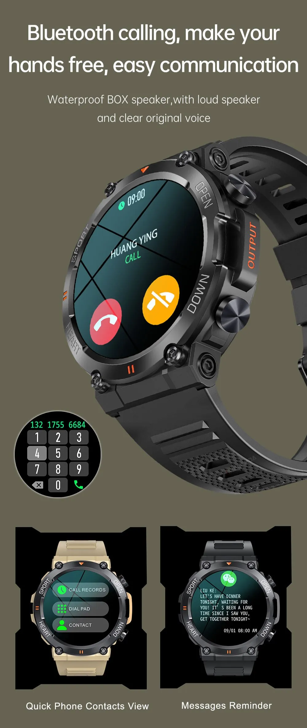 1.39 Inch HD Bluetooth Call Smart Watch Men Sports Fitness Tracker Heart Monitor 400mAh Smartwatch For XIAOMI Android IOS K56 1.39 Inch HD Bluetooth Call Smart Watch Men Sports Fitness Tracker Heart Monitor 400mAh Smartwatch For XIAOMI Android IOS K56