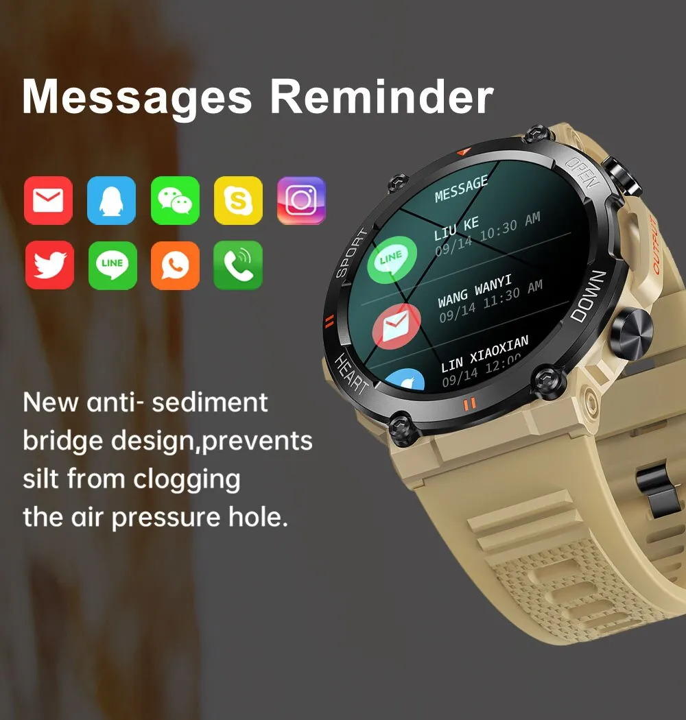 1.39 Inch HD Bluetooth Call Smart Watch Men Sports Fitness Tracker Heart Monitor 400mAh Smartwatch For XIAOMI Android IOS K56 1.39 Inch HD Bluetooth Call Smart Watch Men Sports Fitness Tracker Heart Monitor 400mAh Smartwatch For XIAOMI Android IOS K56