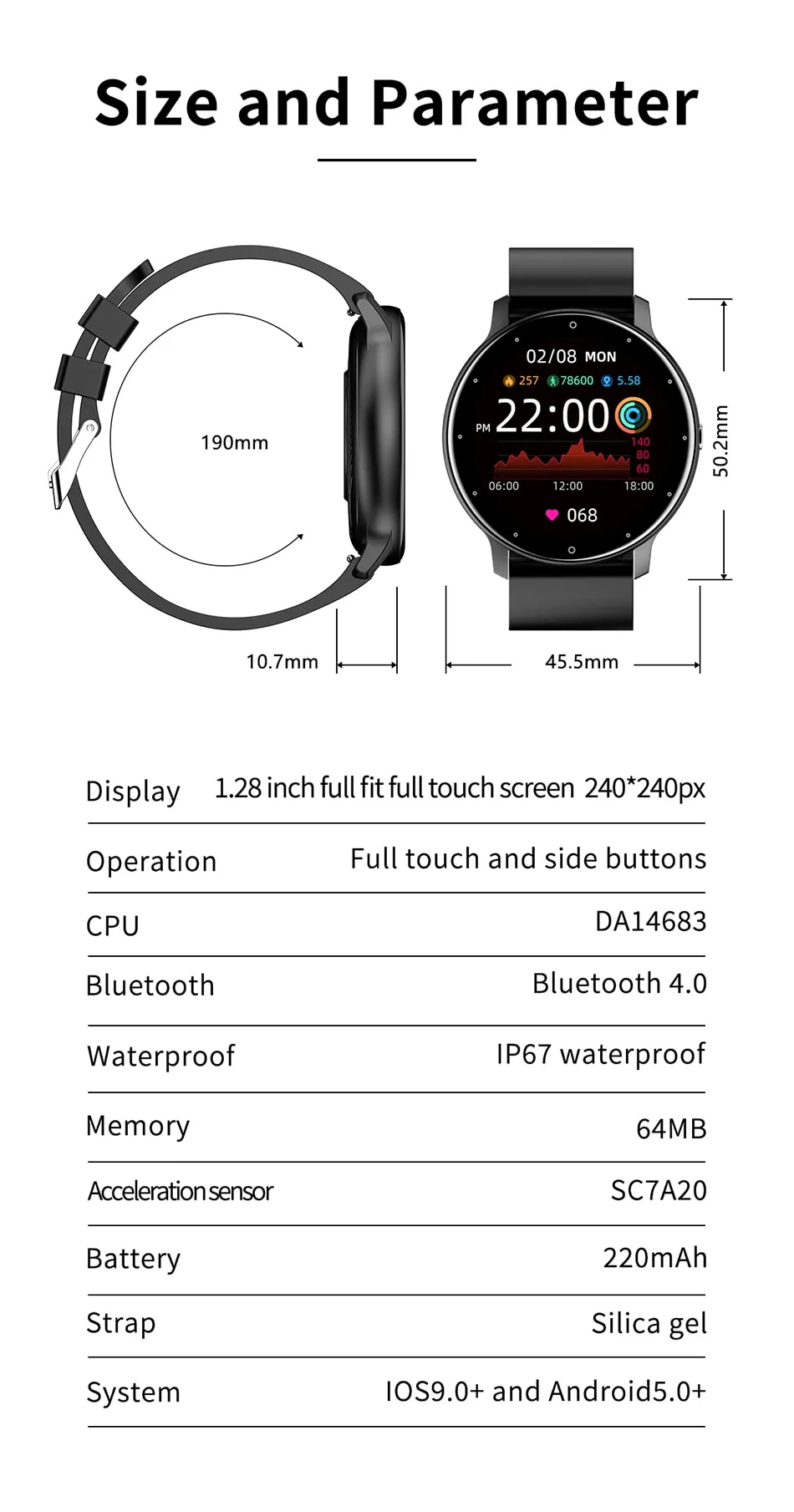 LIGE Smart Watch Men Women Full Touch Screen Sport Fitness Watch Man IP67 Waterproof Bluetooth For Android IOS Smartwatch Men LIGE Smart Watch Men Women Full Touch Screen Sport Fitness Watch Man IP67 Waterproof Bluetooth For Android IOS Smartwatch Men