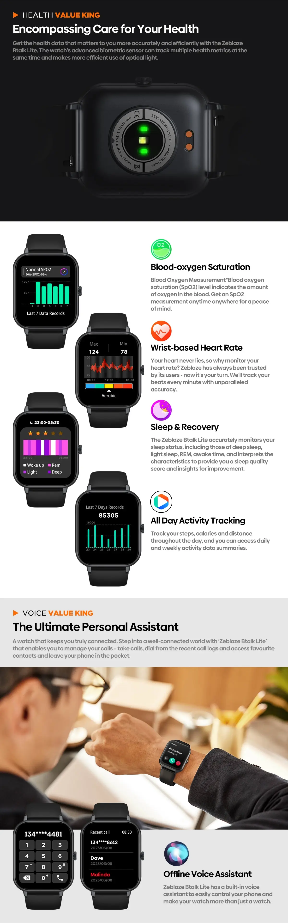 Zeblaze Btalk Lite Voice Calling Smart Watch Health Sport Monitoring Smart Notifications Voice Assistant Smartwatch Men Zeblaze Btalk Lite Voice Calling Smart Watch Health Sport Monitoring Smart Notifications Voice Assistant Smartwatch Men