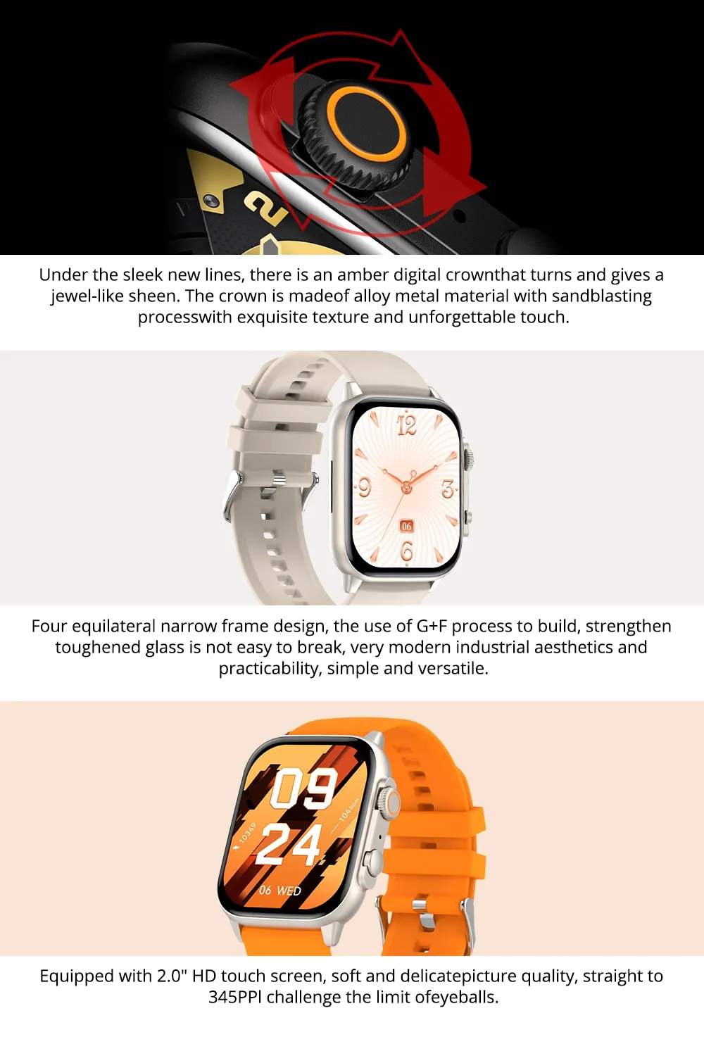 COLMI C81 2.0 Inch AMOLED Smartwatch Support AOD 100 Sports Modes IP68 Waterproof Smart Watch Men Women PK Ultra Series 8 COLMI C81 2.0 Inch AMOLED Smartwatch Support AOD 100 Sports Modes IP68 Waterproof Smart Watch Men Women PK Ultra Series 8