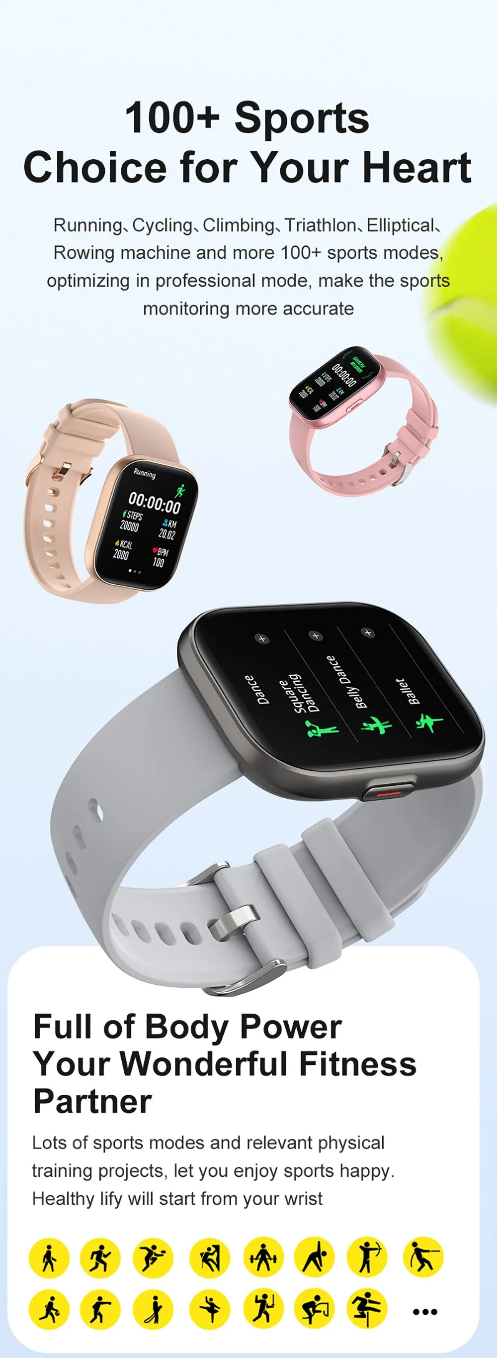 COLMI P68 Smartwatch 2.04'' AMOLED Screen 100 Sports Modes 7 Day Battery Life Support Always On Display Smart Watch Men Women COLMI P68 Smartwatch 2.04'' AMOLED Screen 100 Sports Modes 7 Day Battery Life Support Always On Display Smart Watch Men Women