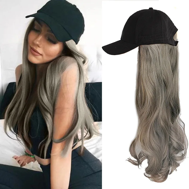 Wig female cap long hair big waves one fashionable hat wig synthetic fiber high temperature silk head cover Wig female cap long hair big waves one fashionable hat wig synthetic fiber high temperature silk head cover