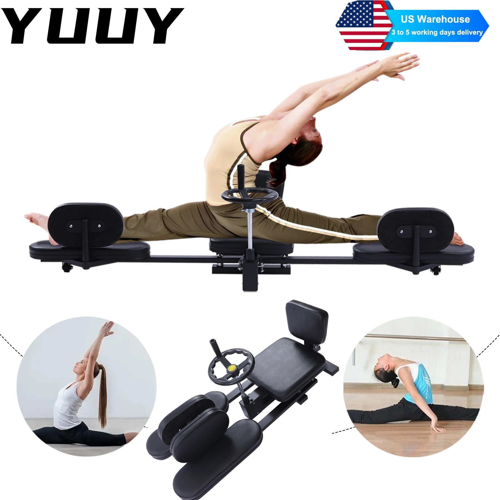 Fitness Leg Thigh Stretcher, Stretching Machine, 3 Bar Leg Stretcher, Adjustable Split Stretching Machine, Flexibility Training Fitness Leg Thigh Stretcher, Stretching Machine, 3 Bar Leg Stretcher, Adjustable Split Stretching Machine, Flexibility Training