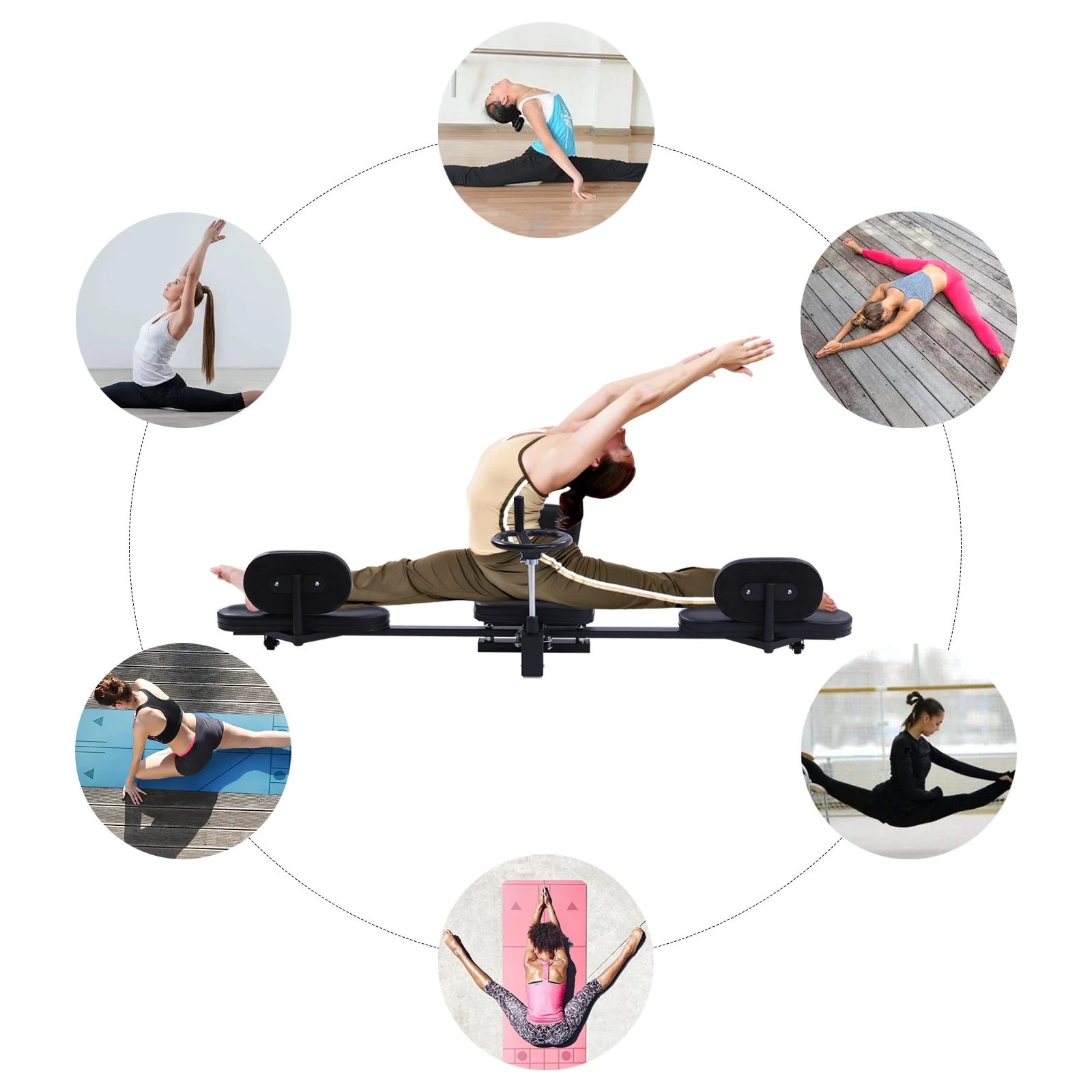 Fitness Leg Thigh Stretcher, Stretching Machine, 3 Bar Leg Stretcher, Adjustable Split Stretching Machine, Flexibility Training Fitness Leg Thigh Stretcher, Stretching Machine, 3 Bar Leg Stretcher, Adjustable Split Stretching Machine, Flexibility Training