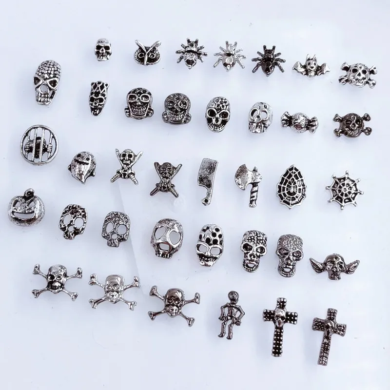 50pcs/Pack Japan Korea Metal Nail Art Parts Charms Vintage Mixed Design Cross Heart Flower Chain Loop 3D DIY Alloy Accessories 50pcs/Pack Japan Korea Metal Nail Art Parts Charms Vintage Mixed Design Cross Heart Flower Chain Loop 3D DIY Alloy Accessories
