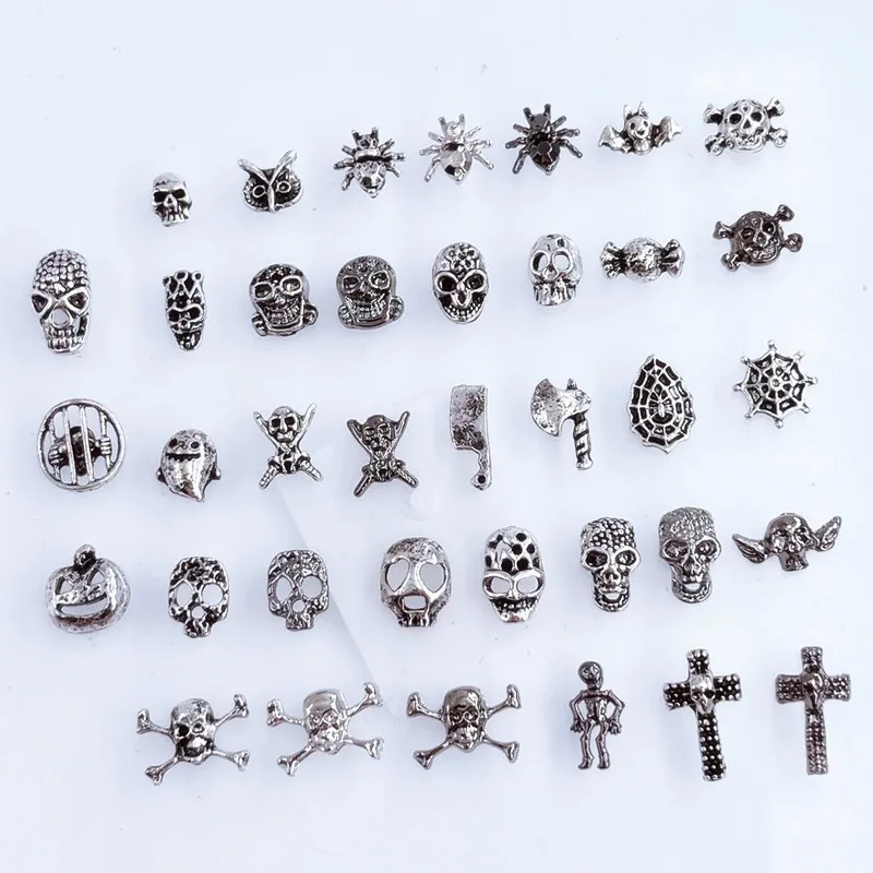 50pcs/Pack Japan Korea Metal Nail Art Parts Charms Vintage Mixed Design Cross Heart Flower Chain Loop 3D DIY Alloy Accessories 50pcs/Pack Japan Korea Metal Nail Art Parts Charms Vintage Mixed Design Cross Heart Flower Chain Loop 3D DIY Alloy Accessories