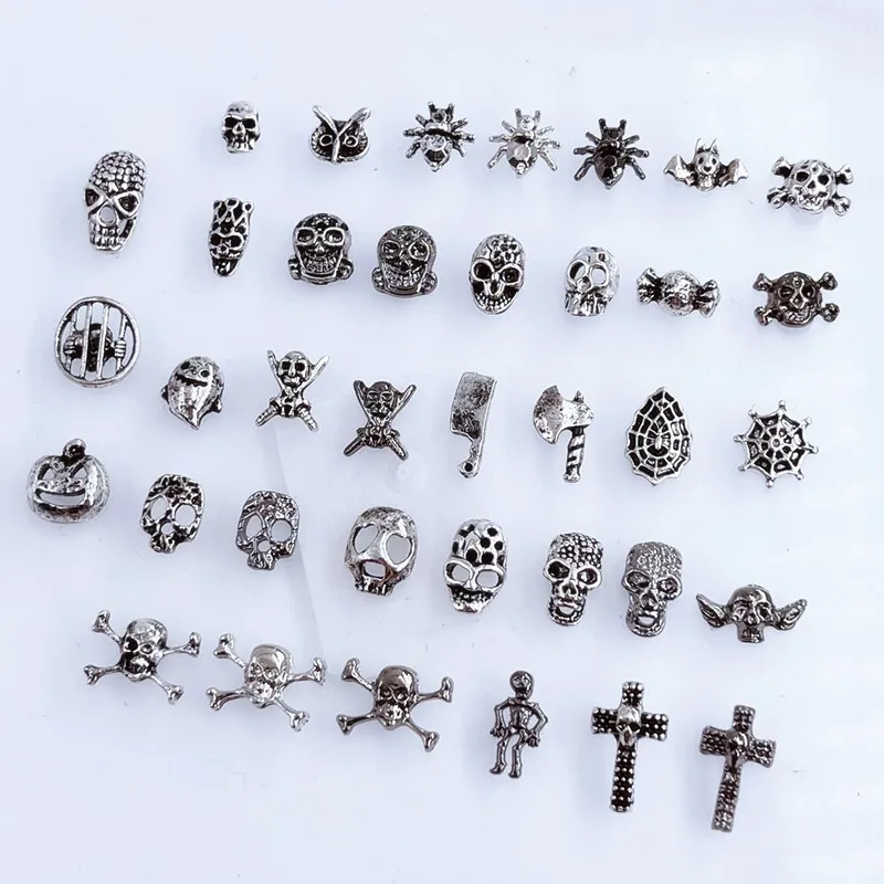 50pcs/Pack Japan Korea Metal Nail Art Parts Charms Vintage Mixed Design Cross Heart Flower Chain Loop 3D DIY Alloy Accessories 50pcs/Pack Japan Korea Metal Nail Art Parts Charms Vintage Mixed Design Cross Heart Flower Chain Loop 3D DIY Alloy Accessories