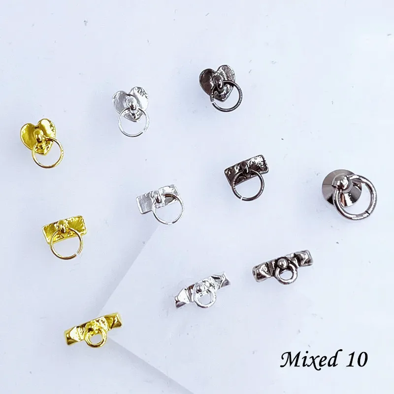 50pcs/Pack Japan Korea Metal Nail Art Parts Charms Vintage Mixed Design Cross Heart Flower Chain Loop 3D DIY Alloy Accessories 50pcs/Pack Japan Korea Metal Nail Art Parts Charms Vintage Mixed Design Cross Heart Flower Chain Loop 3D DIY Alloy Accessories