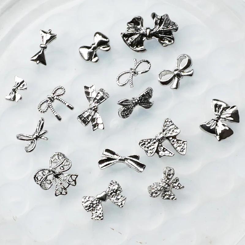 50pcs Retro Japanese Nail Charms Parts Mixed Styles Heart Bow Accessories Nail Tips Material Supplies DIY Nail art Decorations