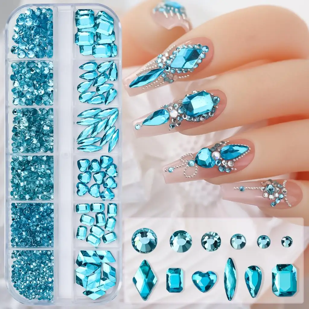 12Grids Pink Mixed Nail Rhinestones Luxury Nail Charms Glitter Crystal Jewelry Gems Nail Art Decoration Manicure Rhinestones R#Q 12Grids Pink Mixed Nail Rhinestones Luxury Nail Charms Glitter Crystal Jewelry Gems Nail Art Decoration Manicure Rhinestones R#Q