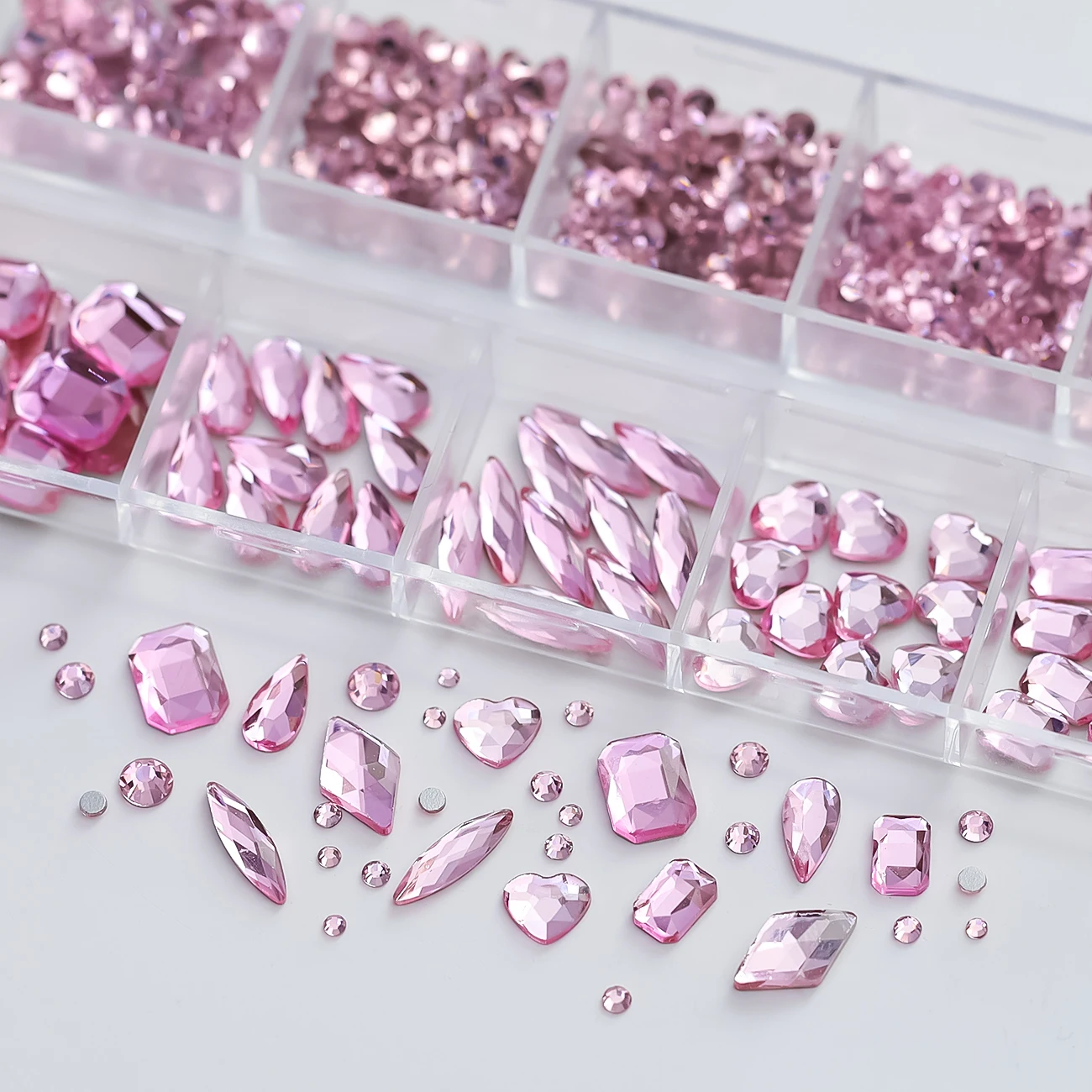 12Grids Pink Mixed Nail Rhinestones Luxury Nail Charms Glitter Crystal Jewelry Gems Nail Art Decoration Manicure Rhinestones R#Q 12Grids Pink Mixed Nail Rhinestones Luxury Nail Charms Glitter Crystal Jewelry Gems Nail Art Decoration Manicure Rhinestones R#Q