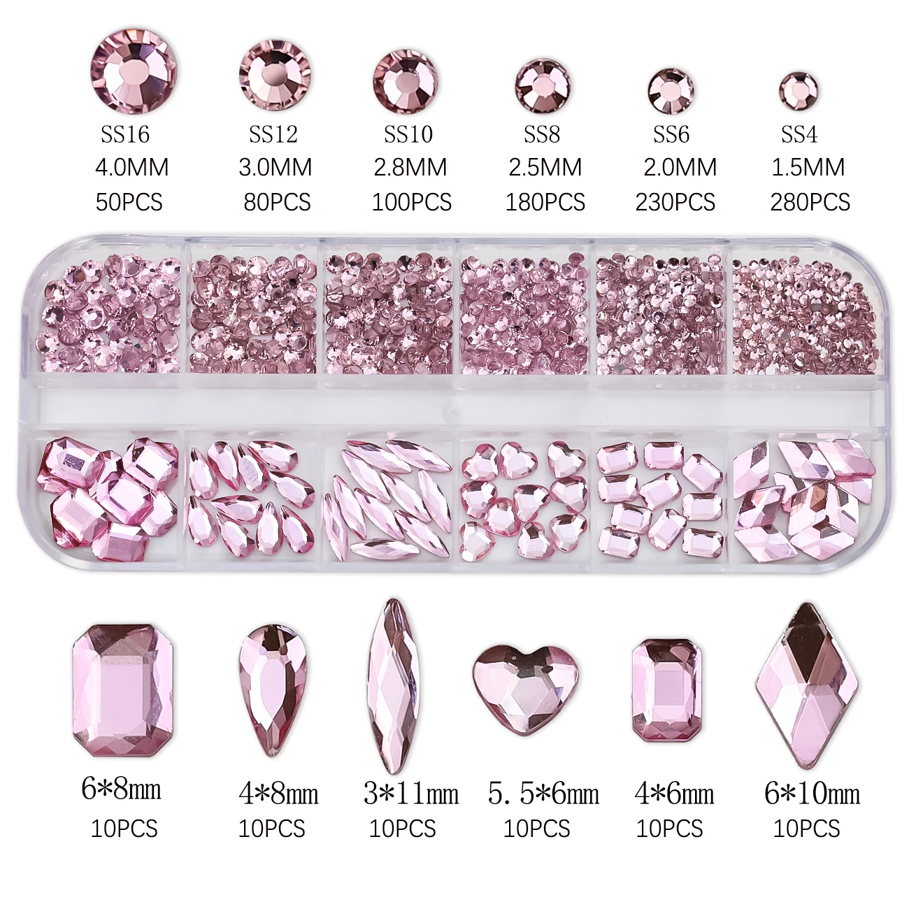 12Grids Pink Mixed Nail Rhinestones Luxury Nail Charms Glitter Crystal Jewelry Gems Nail Art Decoration Manicure Rhinestones R#Q 12Grids Pink Mixed Nail Rhinestones Luxury Nail Charms Glitter Crystal Jewelry Gems Nail Art Decoration Manicure Rhinestones R#Q