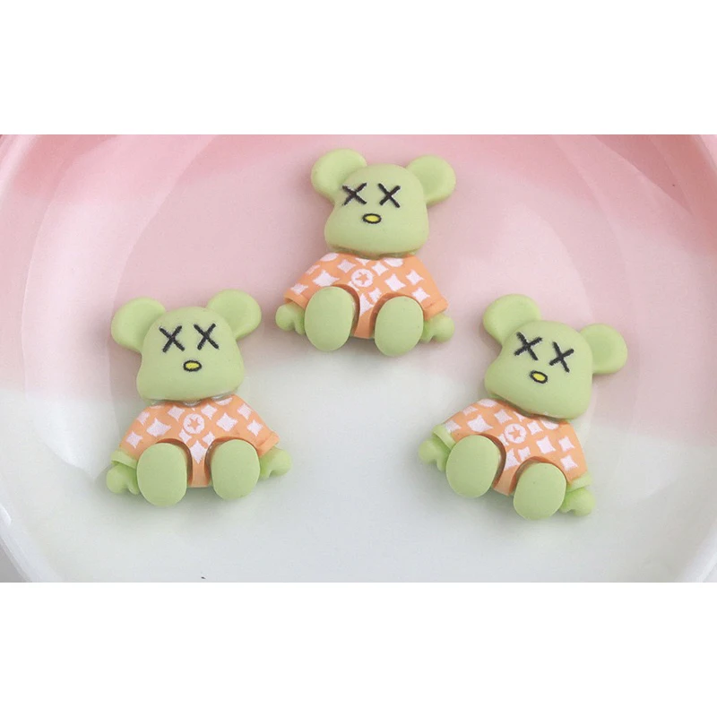 10Pcs Pink Kawaii Bear Shaped Nail Art Charms 3D Resin Cute Color Bear Nails Decoration Luxury Designs DIY Manicure Decoration 10Pcs Pink Kawaii Bear Shaped Nail Art Charms 3D Resin Cute Color Bear Nails Decoration Luxury Designs DIY Manicure Decoration