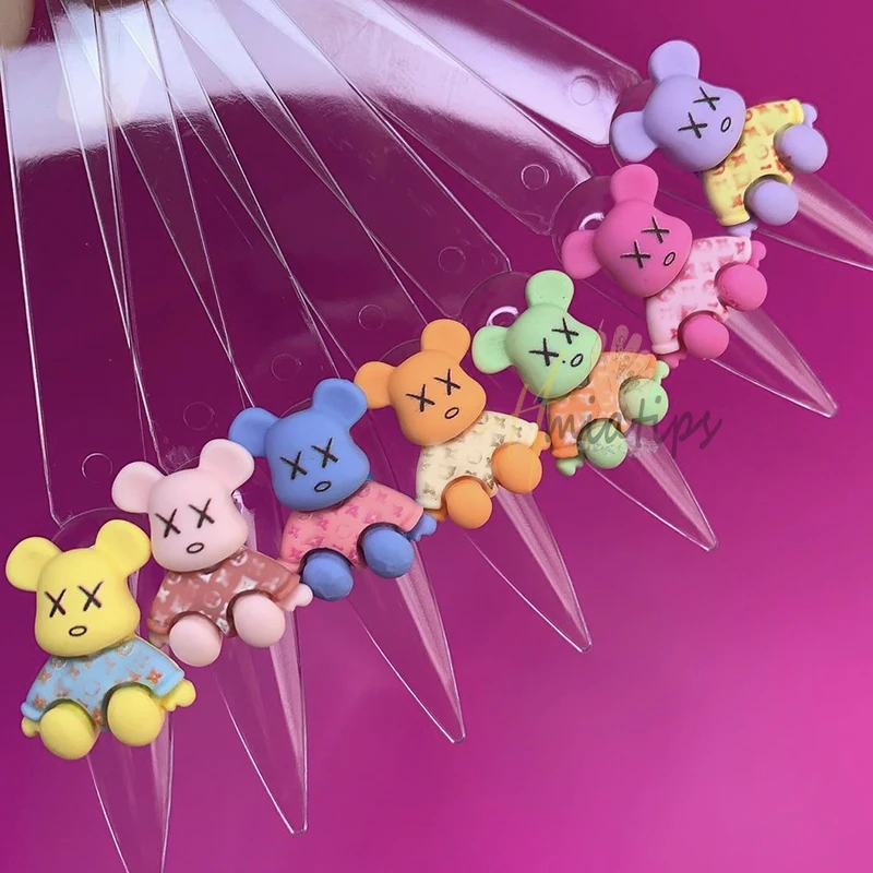 10Pcs Pink Kawaii Bear Shaped Nail Art Charms 3D Resin Cute Color Bear Nails Decoration Luxury Designs DIY Manicure Decoration 10Pcs Pink Kawaii Bear Shaped Nail Art Charms 3D Resin Cute Color Bear Nails Decoration Luxury Designs DIY Manicure Decoration
