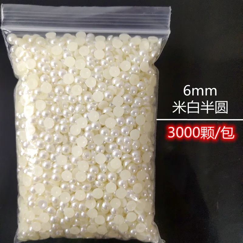 Wholesale 1 Pack 3000-10000PCS 1.5MM-6MM White Beige Flatback Semi Ball Pearls Nail Art Rhinestones Jewelry Manicure Charms Wholesale 1 Pack 3000-10000PCS 1.5MM-6MM White Beige Flatback Semi Ball Pearls Nail Art Rhinestones Jewelry Manicure Charms