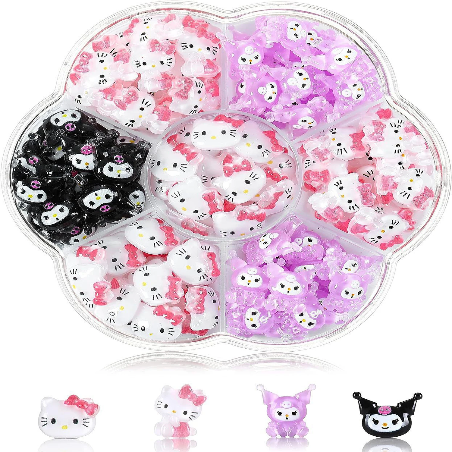 70PCS/50PCS Sanrio Hello Kitty Kawaii Cartoon Kuromi Nail Art Charms Kit 3D Nail Rhinestone Gems for Manicure Nails Art Deco Y2K 70PCS/50PCS Sanrio Hello Kitty Kawaii Cartoon Kuromi Nail Art Charms Kit 3D Nail Rhinestone Gems for Manicure Nails Art Deco Y2K