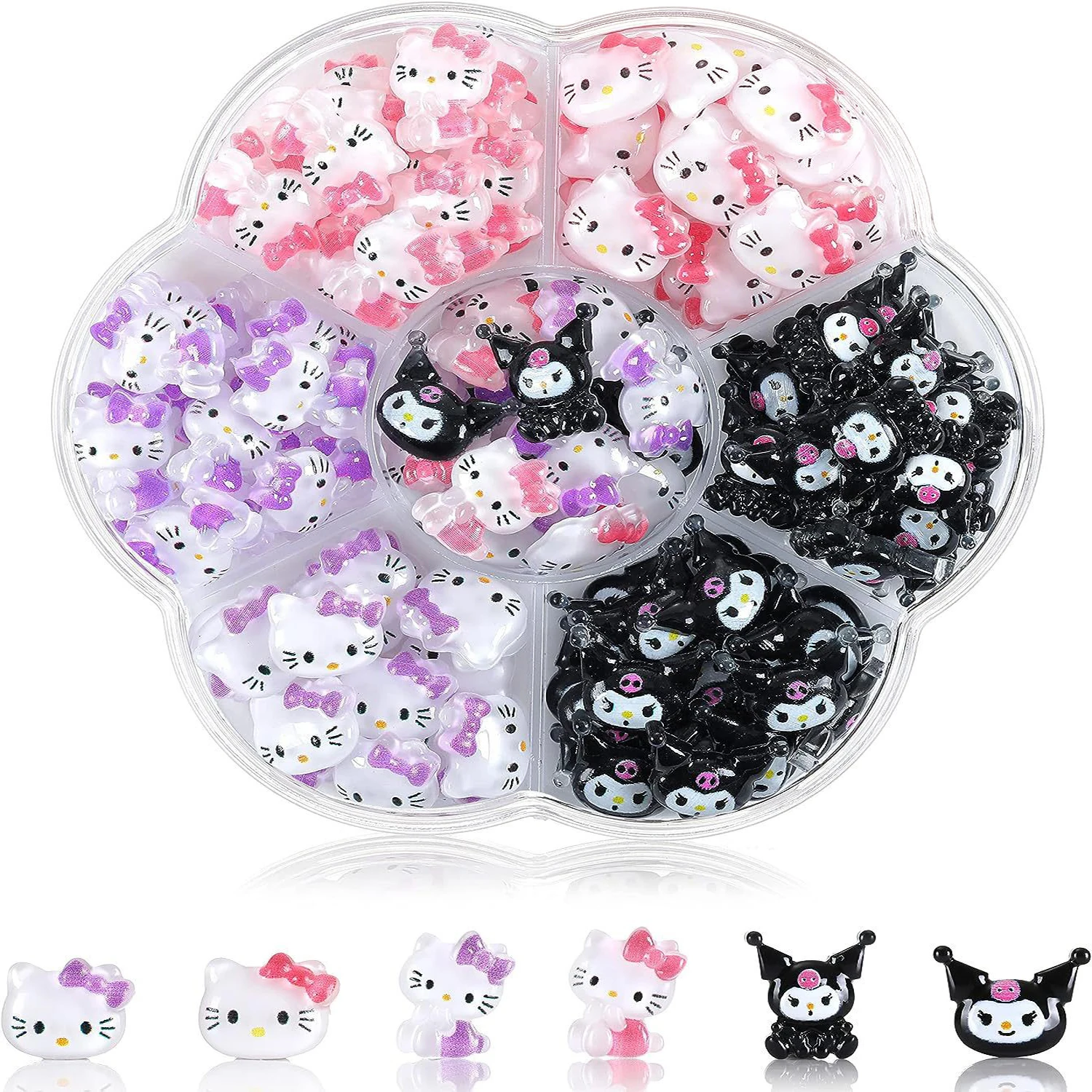70PCS/50PCS Sanrio Hello Kitty Kawaii Cartoon Kuromi Nail Art Charms Kit 3D Nail Rhinestone Gems for Manicure Nails Art Deco Y2K 70PCS/50PCS Sanrio Hello Kitty Kawaii Cartoon Kuromi Nail Art Charms Kit 3D Nail Rhinestone Gems for Manicure Nails Art Deco Y2K