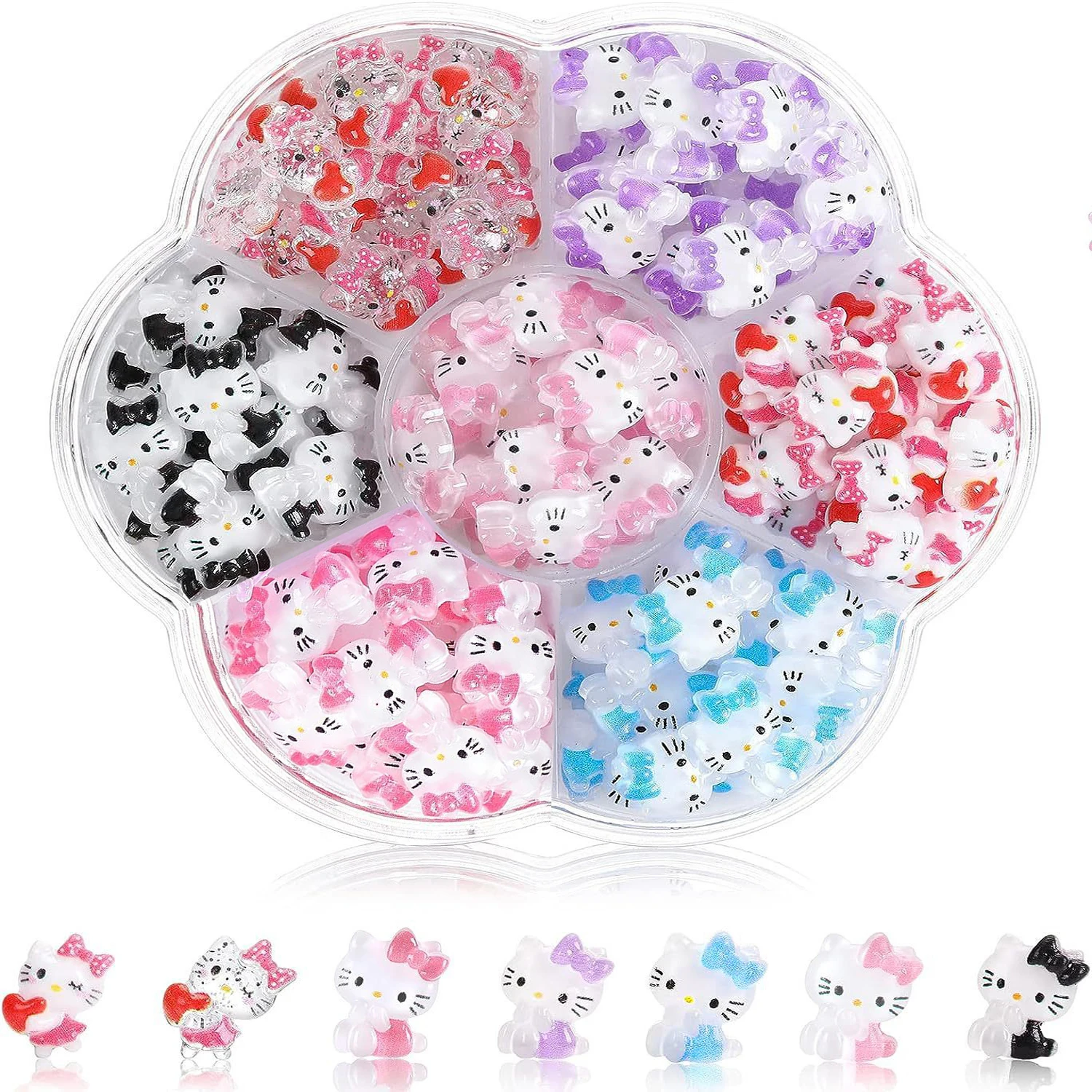 70PCS/50PCS Sanrio Hello Kitty Kawaii Cartoon Kuromi Nail Art Charms Kit 3D Nail Rhinestone Gems for Manicure Nails Art Deco Y2K 70PCS/50PCS Sanrio Hello Kitty Kawaii Cartoon Kuromi Nail Art Charms Kit 3D Nail Rhinestone Gems for Manicure Nails Art Deco Y2K