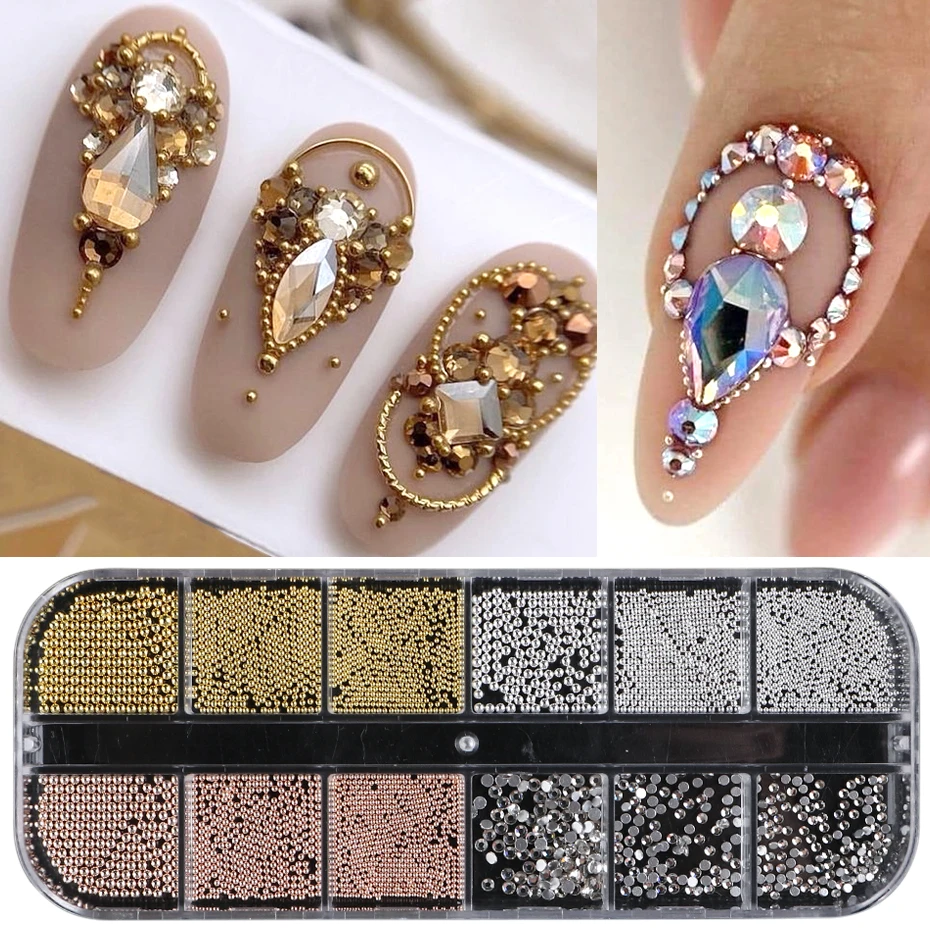 White Pearls For Nails Caviar Bead Nail Art Charms Decor Half Shape Design 3D Crystals Rhinestones Manicure Accessories LA2070 White Pearls For Nails Caviar Bead Nail Art Charms Decor Half Shape Design 3D Crystals Rhinestones Manicure Accessories LA2070