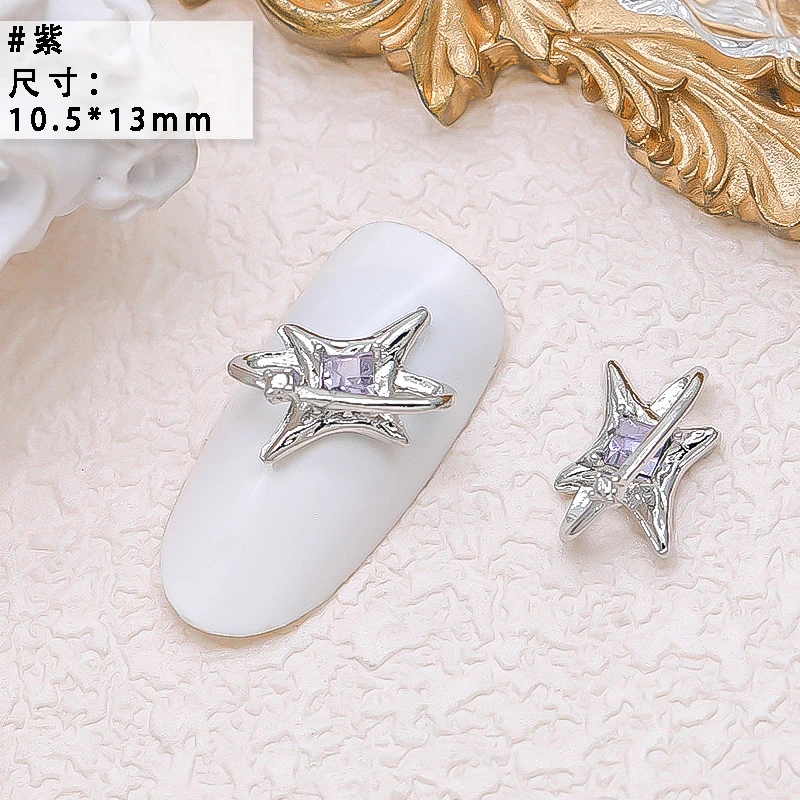 10PCS Luxury Alloy Moon Star Asterism Nail Art Charms Starlight Jewelry Parts Accessories For Manicure Nails Decoration Supplies 10PCS Luxury Alloy Moon Star Asterism Nail Art Charms Starlight Jewelry Parts Accessories For Manicure Nails Decoration Supplies