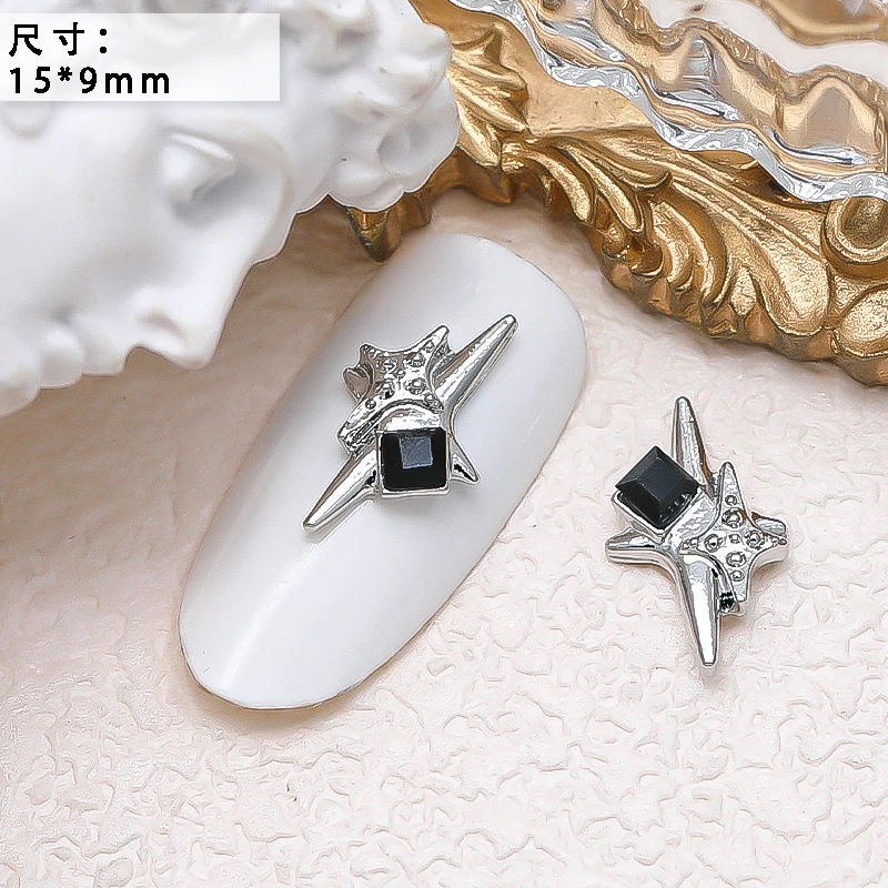 10PCS Luxury Alloy Moon Star Asterism Nail Art Charms Starlight Jewelry Parts Accessories For Manicure Nails Decoration Supplies 10PCS Luxury Alloy Moon Star Asterism Nail Art Charms Starlight Jewelry Parts Accessories For Manicure Nails Decoration Supplies
