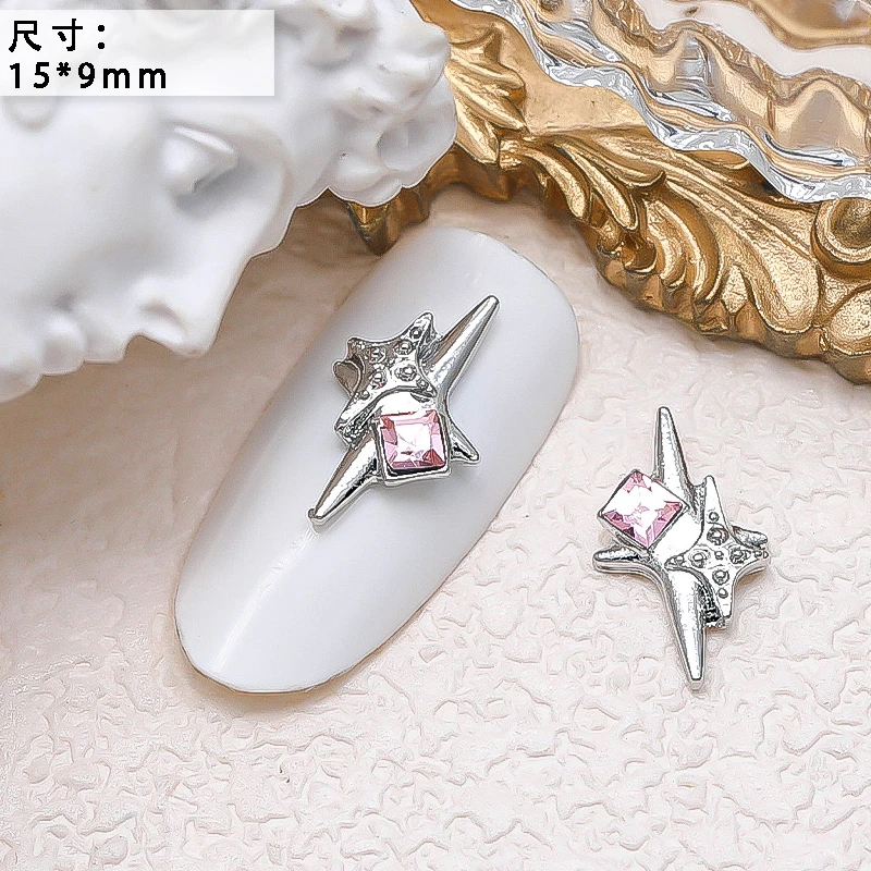 10PCS Luxury Alloy Moon Star Asterism Nail Art Charms Starlight Jewelry Parts Accessories For Manicure Nails Decoration Supplies 10PCS Luxury Alloy Moon Star Asterism Nail Art Charms Starlight Jewelry Parts Accessories For Manicure Nails Decoration Supplies
