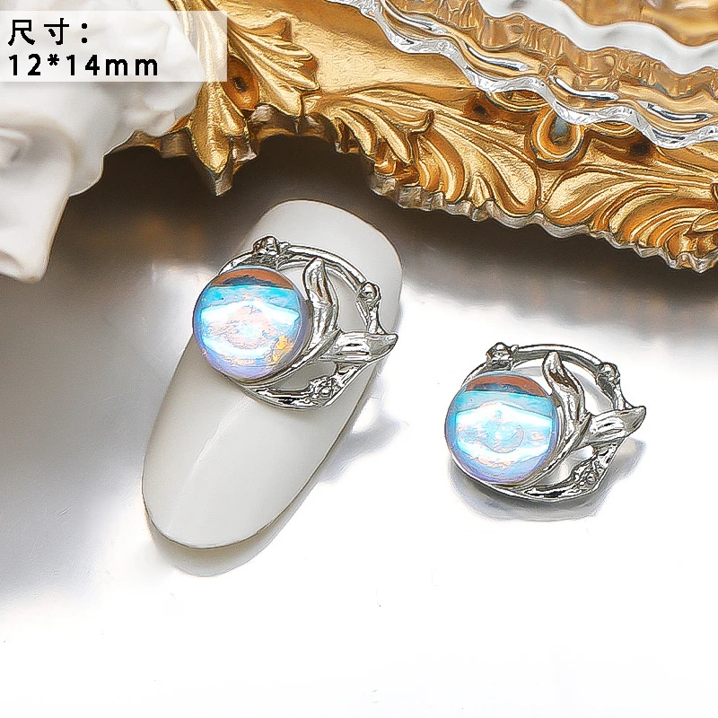 10PCS Luxury Alloy Moon Star Asterism Nail Art Charms Starlight Jewelry Parts Accessories For Manicure Nails Decoration Supplies 10PCS Luxury Alloy Moon Star Asterism Nail Art Charms Starlight Jewelry Parts Accessories For Manicure Nails Decoration Supplies