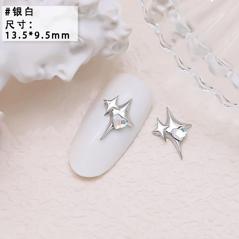 10PCS Luxury Alloy Moon Star Asterism Nail Art Charms Starlight Jewelry Parts Accessories For Manicure Nails Decoration Supplies 10PCS Luxury Alloy Moon Star Asterism Nail Art Charms Starlight Jewelry Parts Accessories For Manicure Nails Decoration Supplies